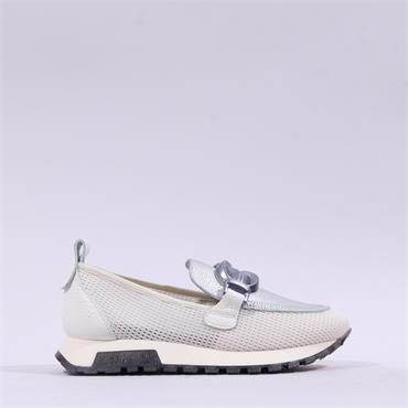 Hispanitas Oregon Sporty Link Loafer - White Silver